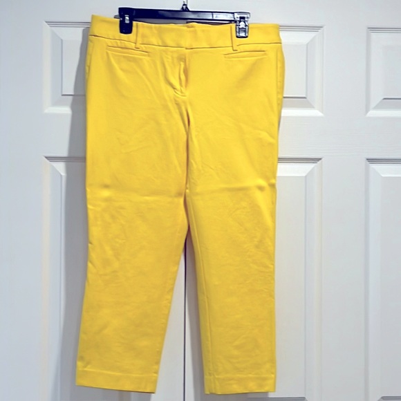 Ann Taylor LOFT Marisa Ankle Trouser Yellow. - Picture 1 of 5
